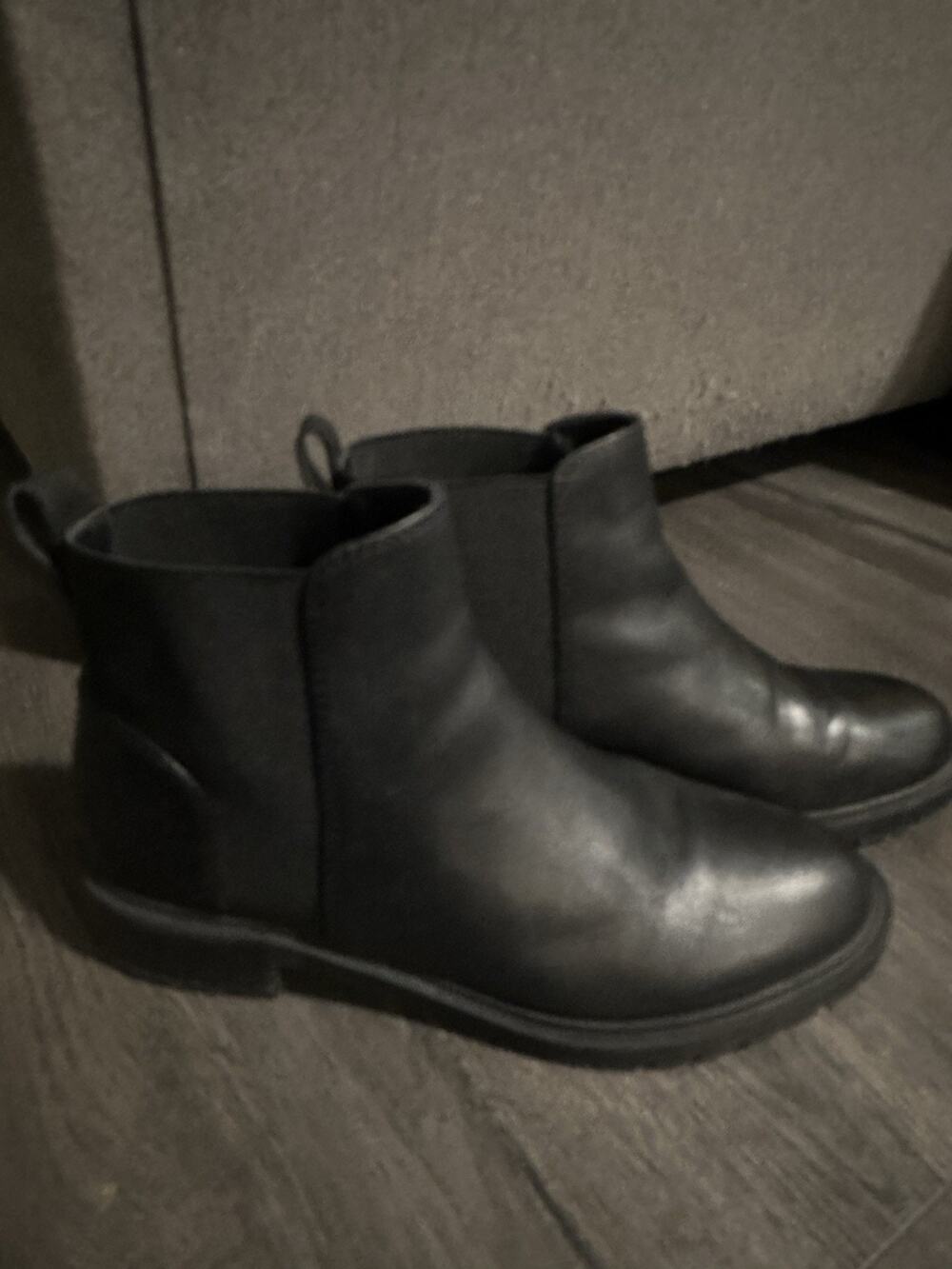 Steve Madden Women’s Size 8.5 Urmi Black Leather Booties Ankle